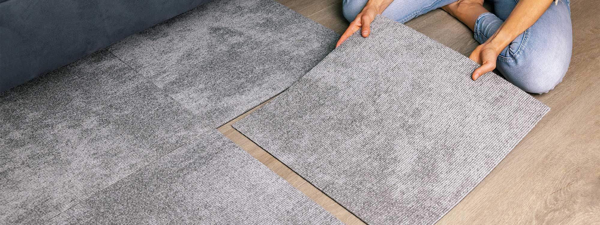 gray carpet installation
